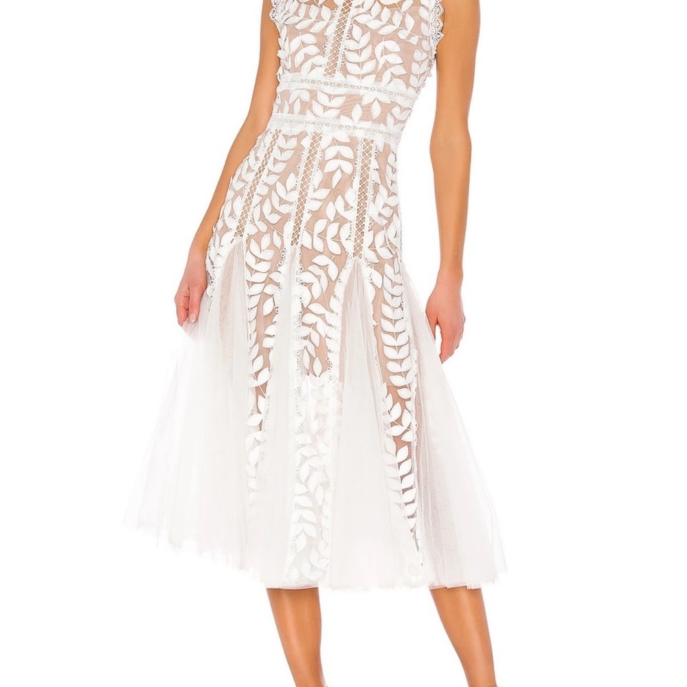 Bronx and Banco - Saba Blanc Midi Dress - Size Medium